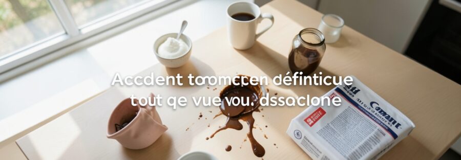 accident domestique définition assurance : scène de maison avec objet cassé